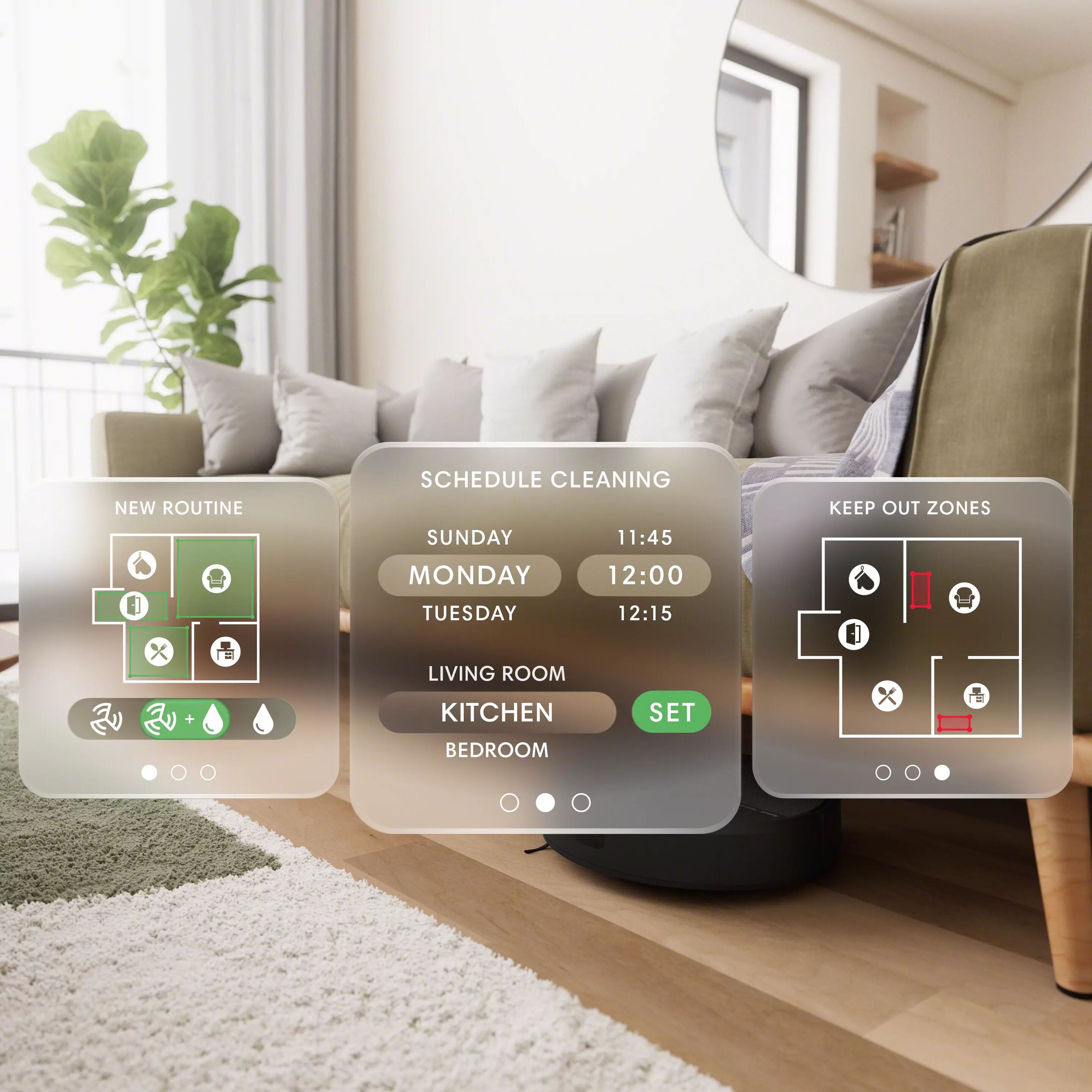 Set schedules and cleaning preferences with the Roomba&reg; Home App