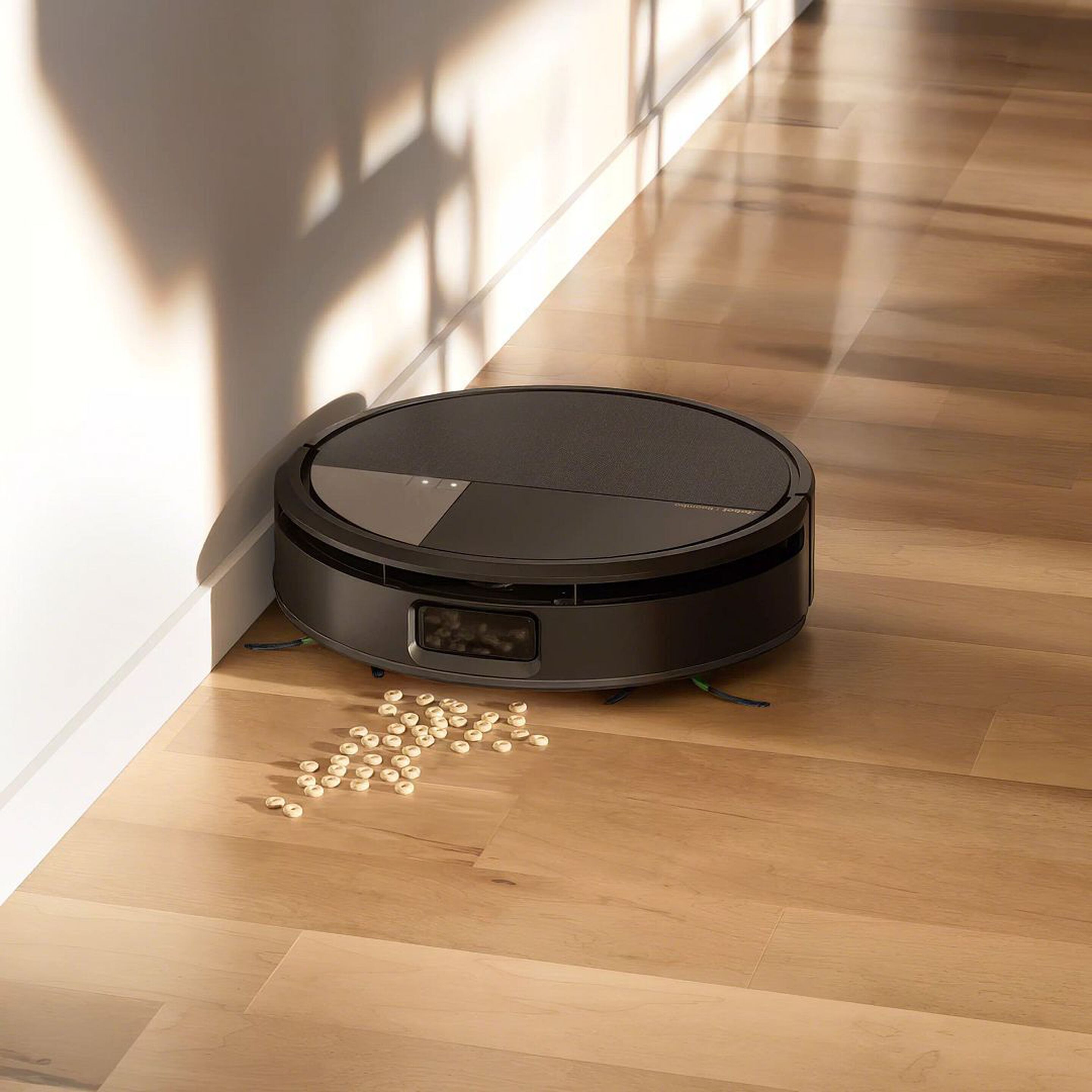 Roomba sucking up cereal