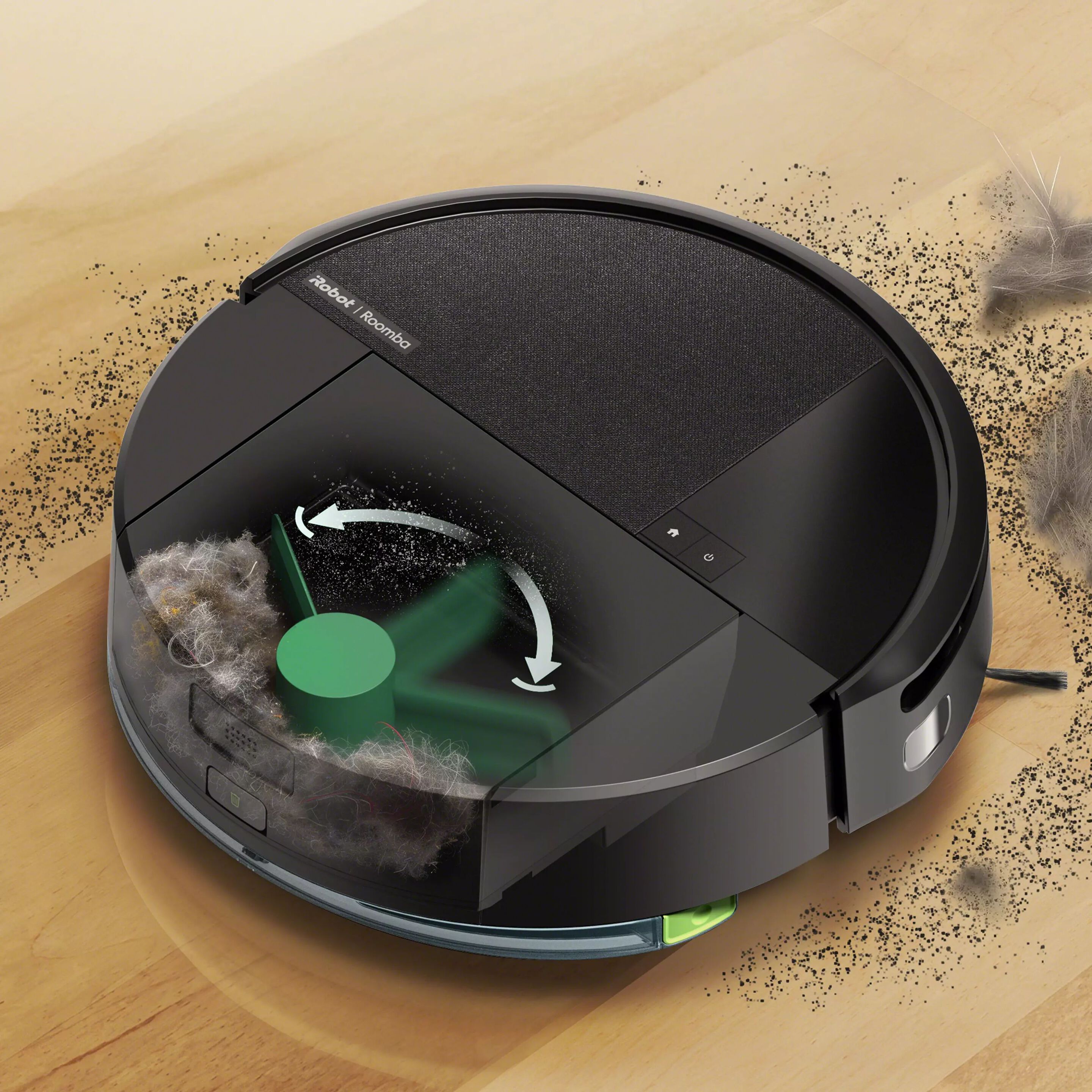 DustCompactor&trade; innovation. Ditch the dock with onboard compacting.